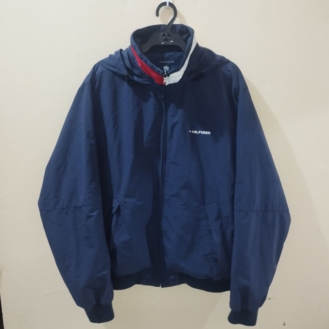 Vintage tommy hilfiger colorblock competition hoodie jacket on sale