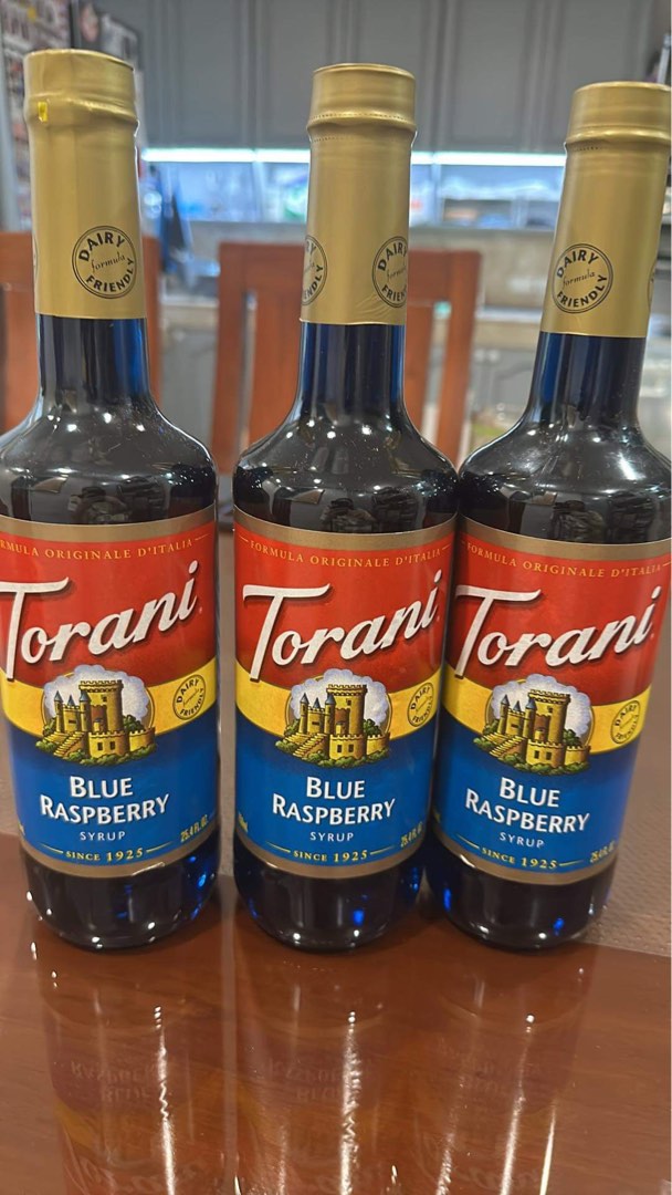 Torani Blue Raspberry Syrup, Food & Drinks, Beverages on Carousell