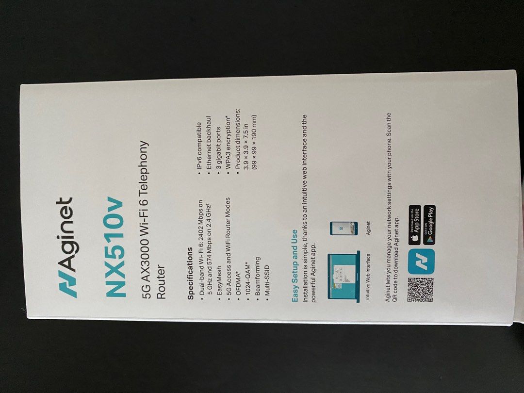 NX510v, Routeur Téléphonie 5G WiFi 6 AX3000
