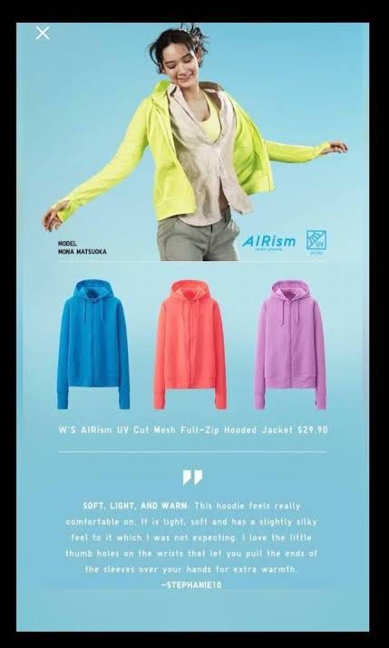 UNIQLO AIRISM UV protection active jacket Women s Fashion Coats