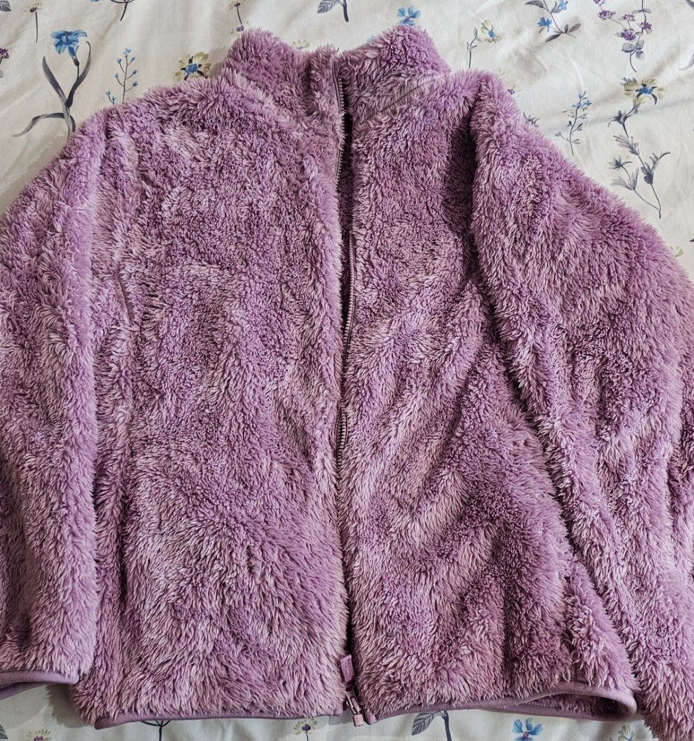 Uniqlo full zip fleece jacket, Babies Kids, Babies Kids