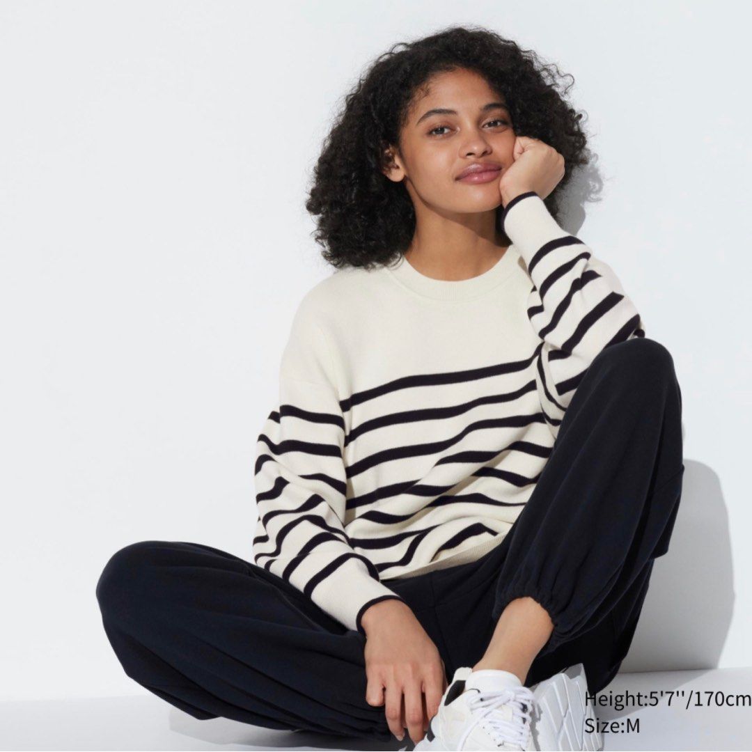 White cotton crew neck sweater store