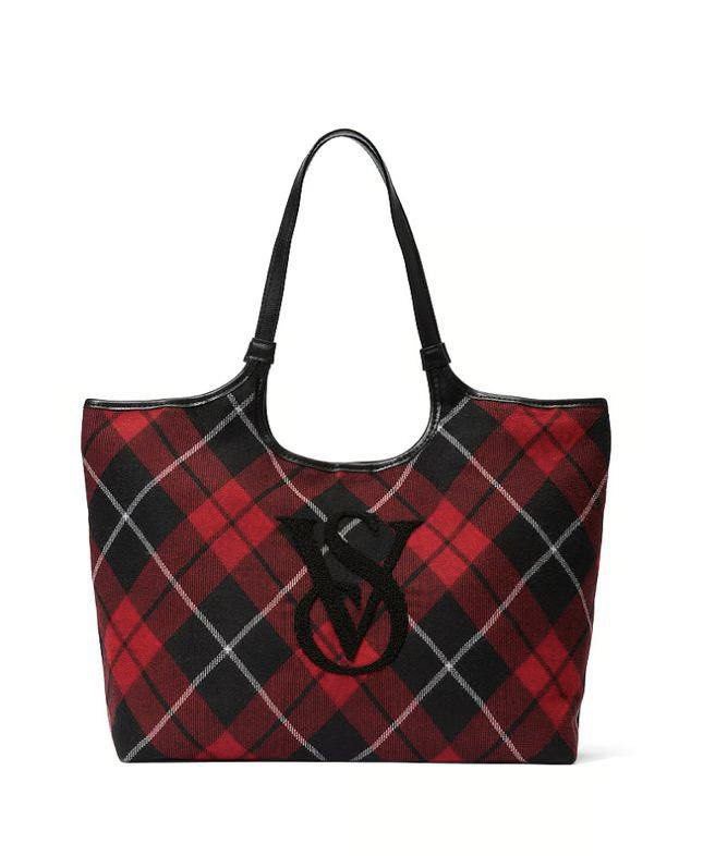 Victoria’s Secret Plaid Tote Bag, Women's Fashion, Bags & Wallets, Tote