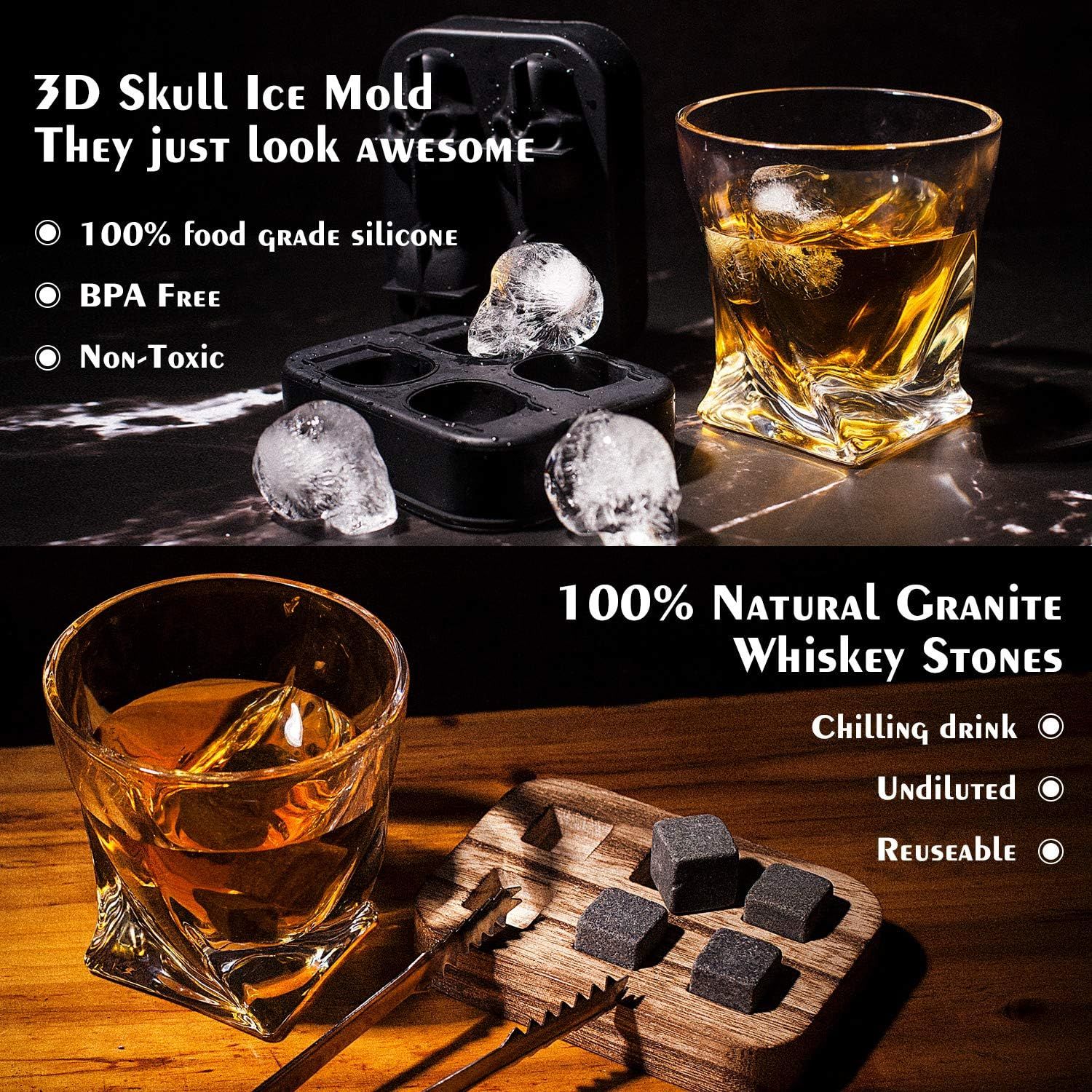 Fathers Day Gift Idea for Hard-to-shop-for Guys 2023 Custom Silicone  Whiskey Ice Cube Mold, Personalized Whiskey Gift, Monogram Ice Mold 