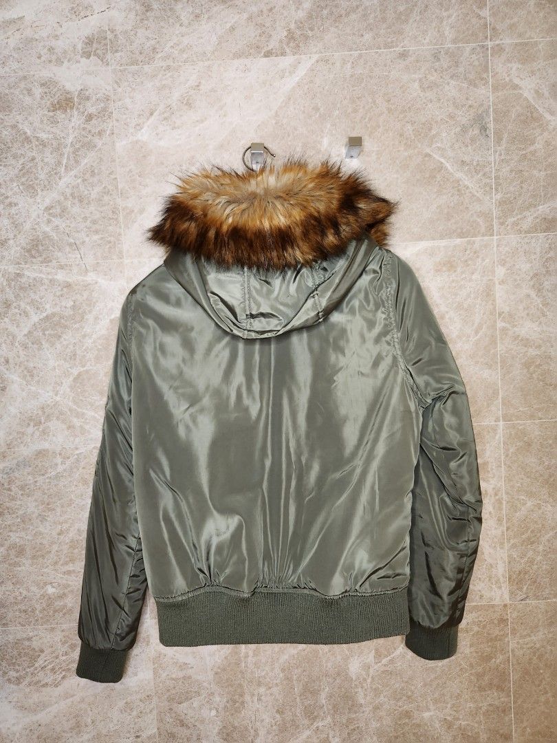 Fur hooded winter jacket sale