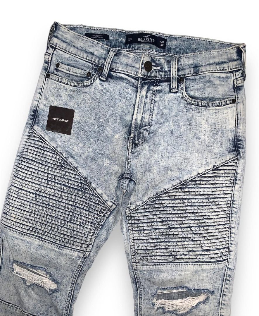 WTS Hollister Biker Jeans Super Skinny Men s Fashion Bottoms