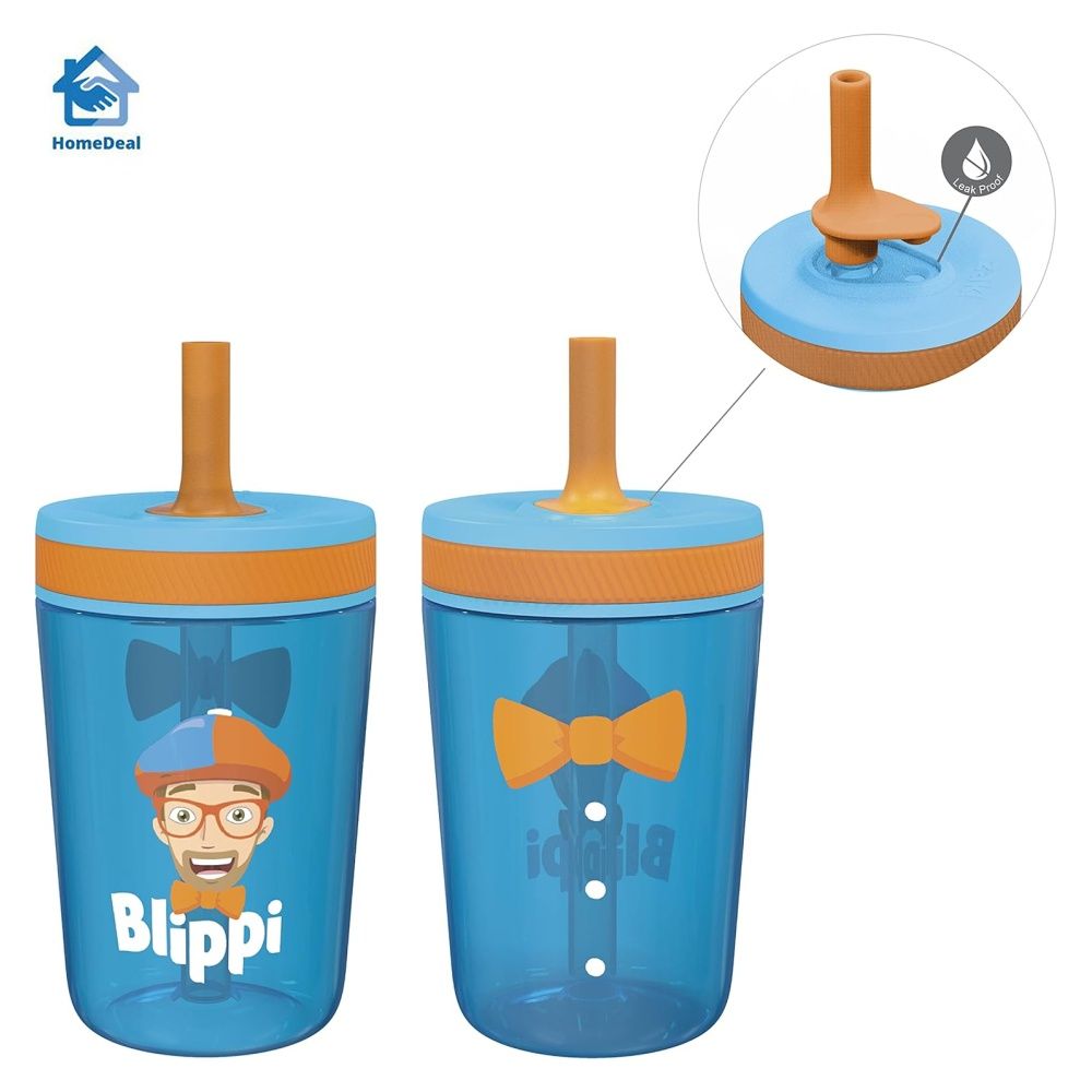 Zak Designs Kelso Toddler Cups For Travel or At Home, 15oz 2-Pack Durable  Plastic Sippy Cups With Leak-Proof Design is Perfect For Kids (DinoRoar
