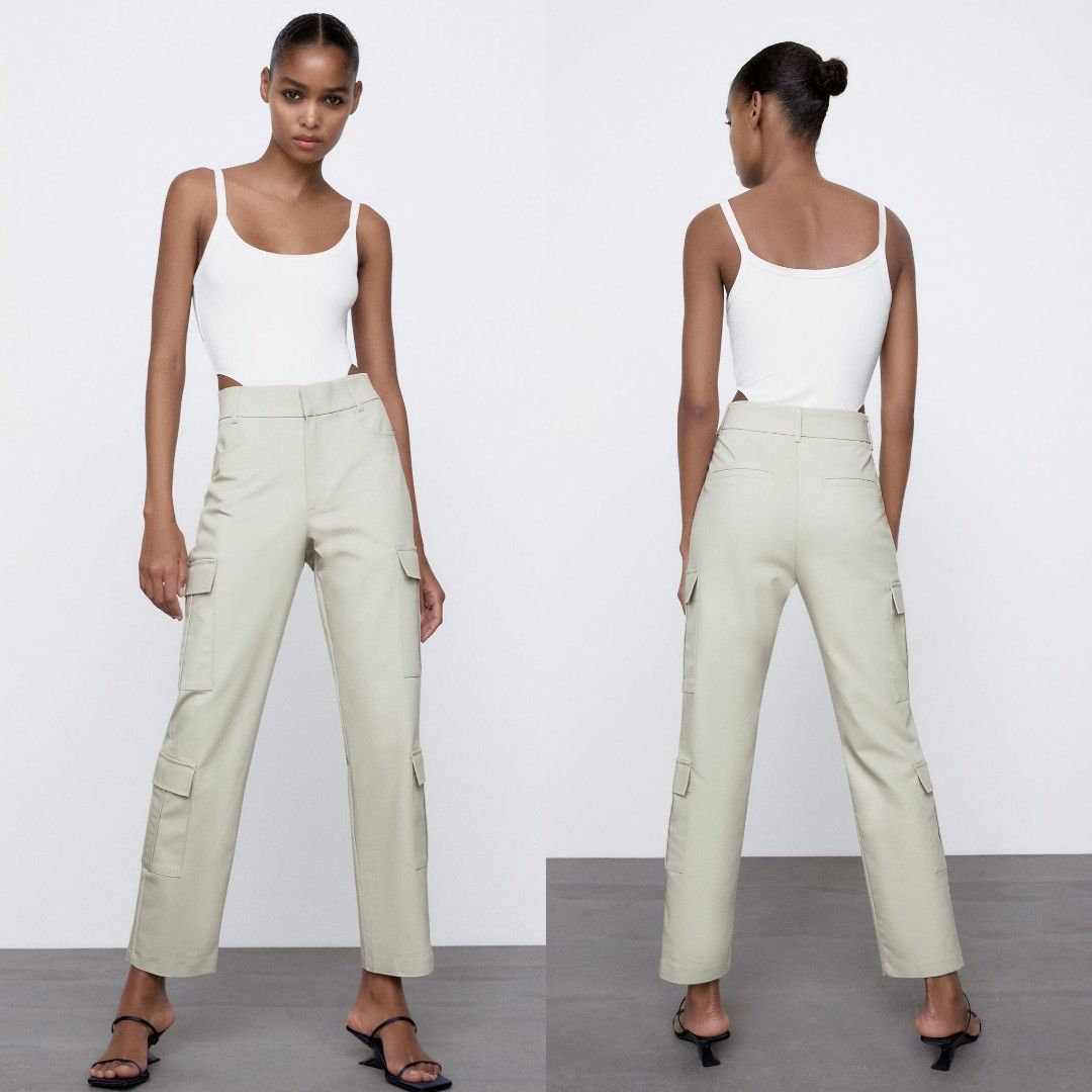 Zara Cargo Straight Pants, Women's Fashion, Bottoms, Other Bottoms