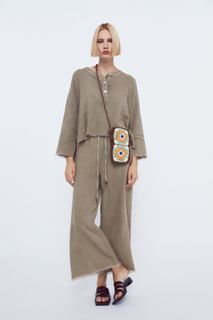 Zara Linen Pyjama Trousers