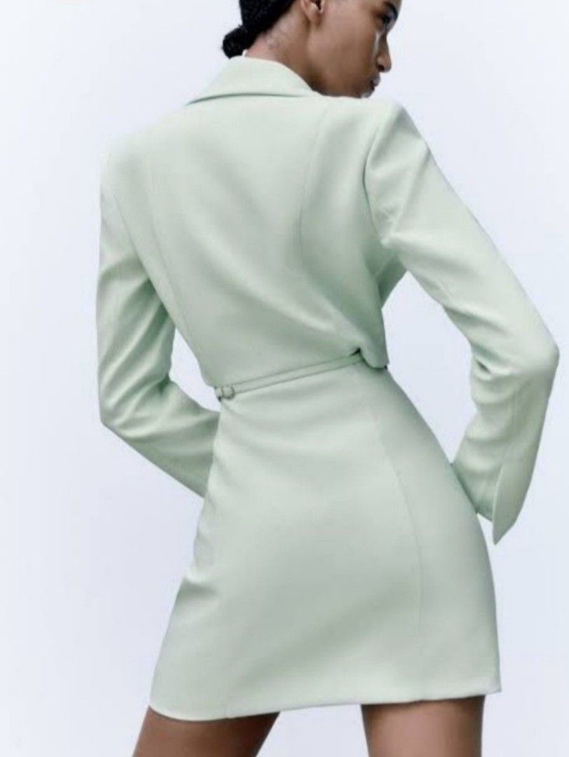 Green blazer dress sales zara