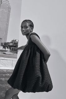 Zara Voluminous Textured Weave Dress