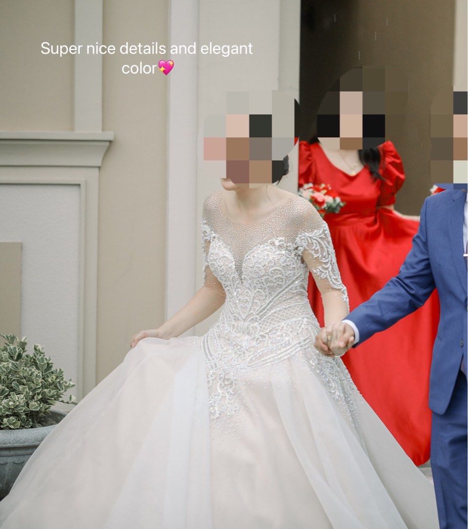 How much is online leo almodal wedding gown