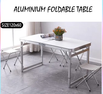 HYMnature Folding Camping Table with Storage Compartment Aluminum  Lightweight Camp Kitchen Table Height Adjustable Indoor/Outdoor Table  Perfect for