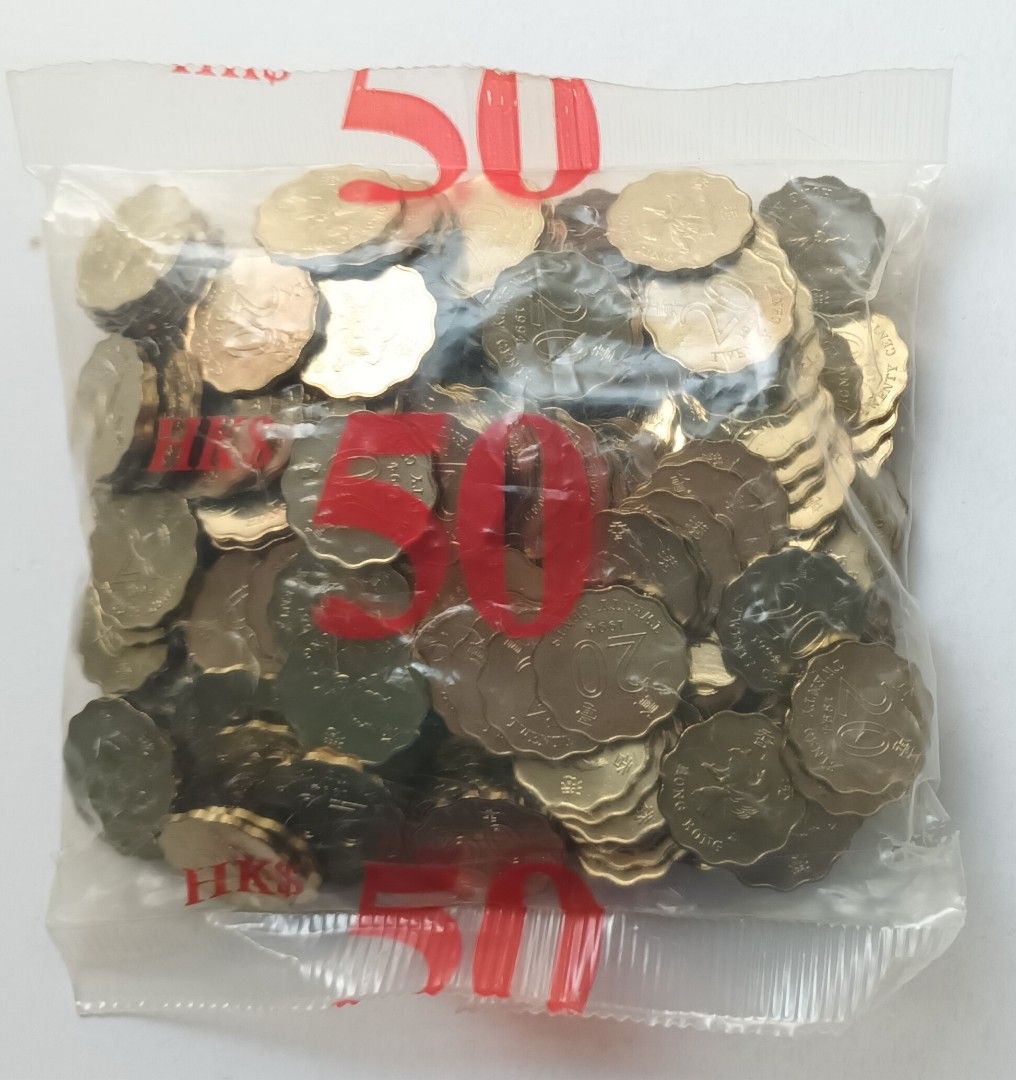 香港1994年2毫硬幣原包250枚全新, 興趣及遊戲, 收藏品及紀念品, 錢幣- Carousell
