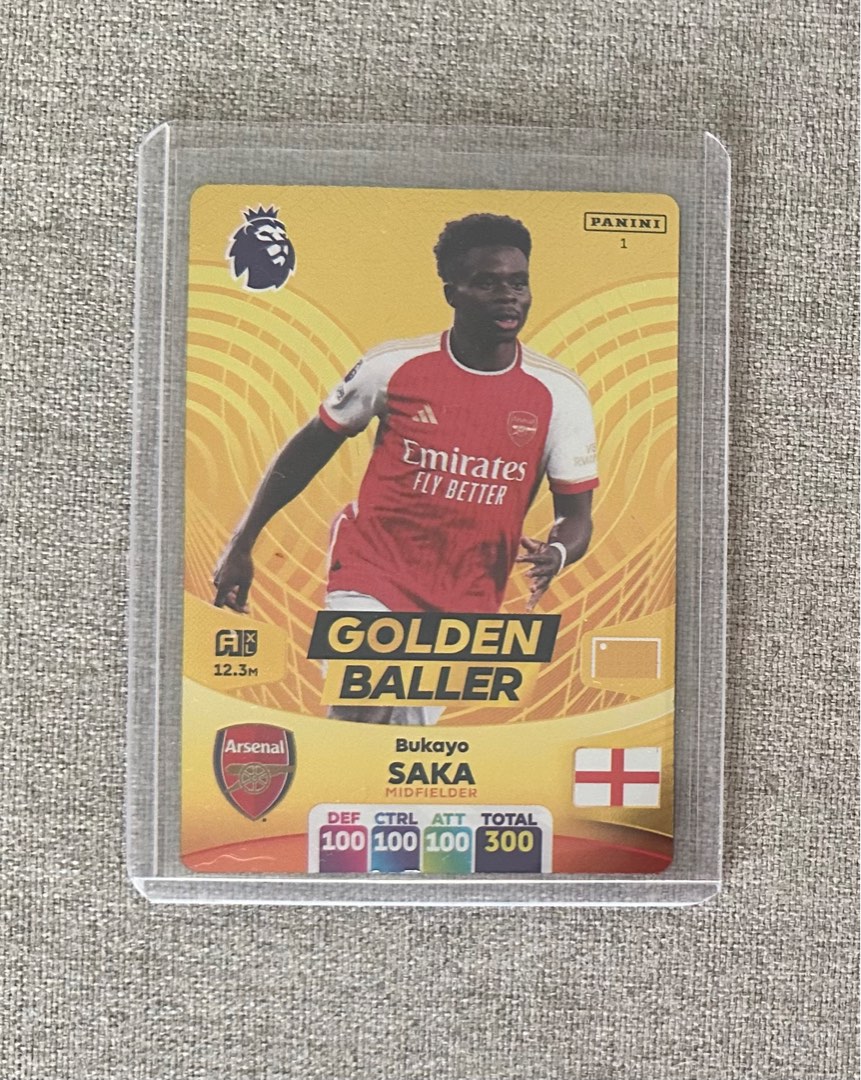 2024 Panini Adrenalyn XL Golden Baller 1 Bukayo Saka, Hobbies & Toys