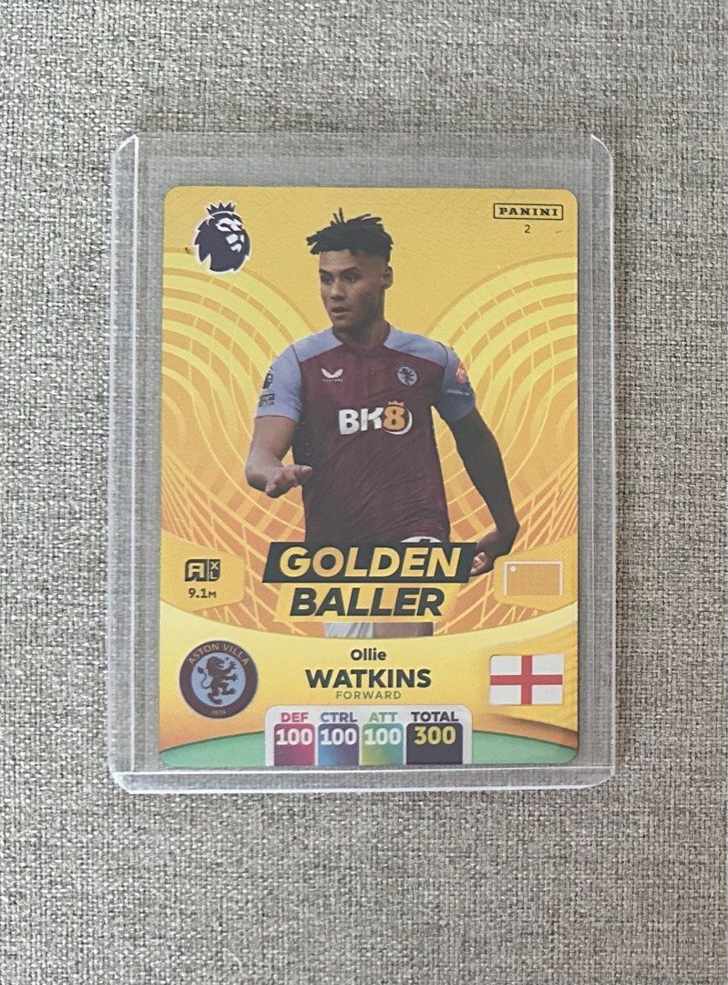 2024 Panini Adrenalyn XL Golden Baller 2 Ollie Watkins, Hobbies & Toys