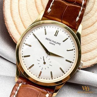 37mm Patek Philippe Calatrava Yellow Gold White Dial 5196J-001