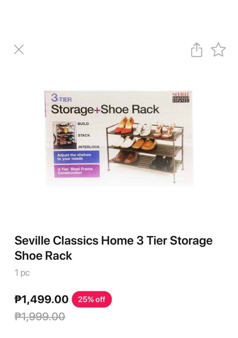 3 Tier Storage Shoe Rack from S R Furniture Home Living Furniture Shelves Cabinets Racks on Carousell
