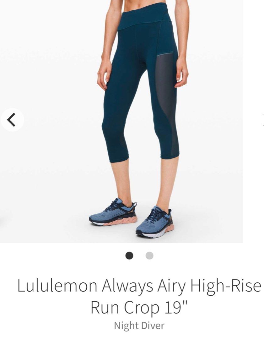 6] Lululemon Always Airy High-Rise Run Crop 19, Women's Fashion,  Activewear on Carousell