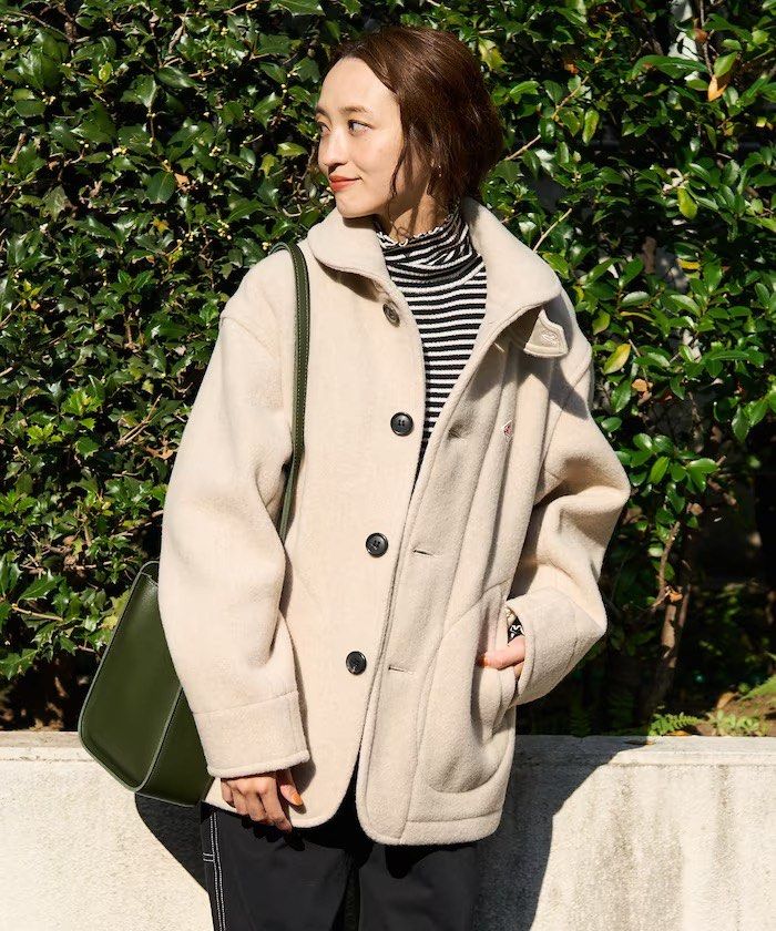 日本代購直送🇯🇵✈️ Danton WOMEN'S WOOL PILE ROUND COLLAR JACKET