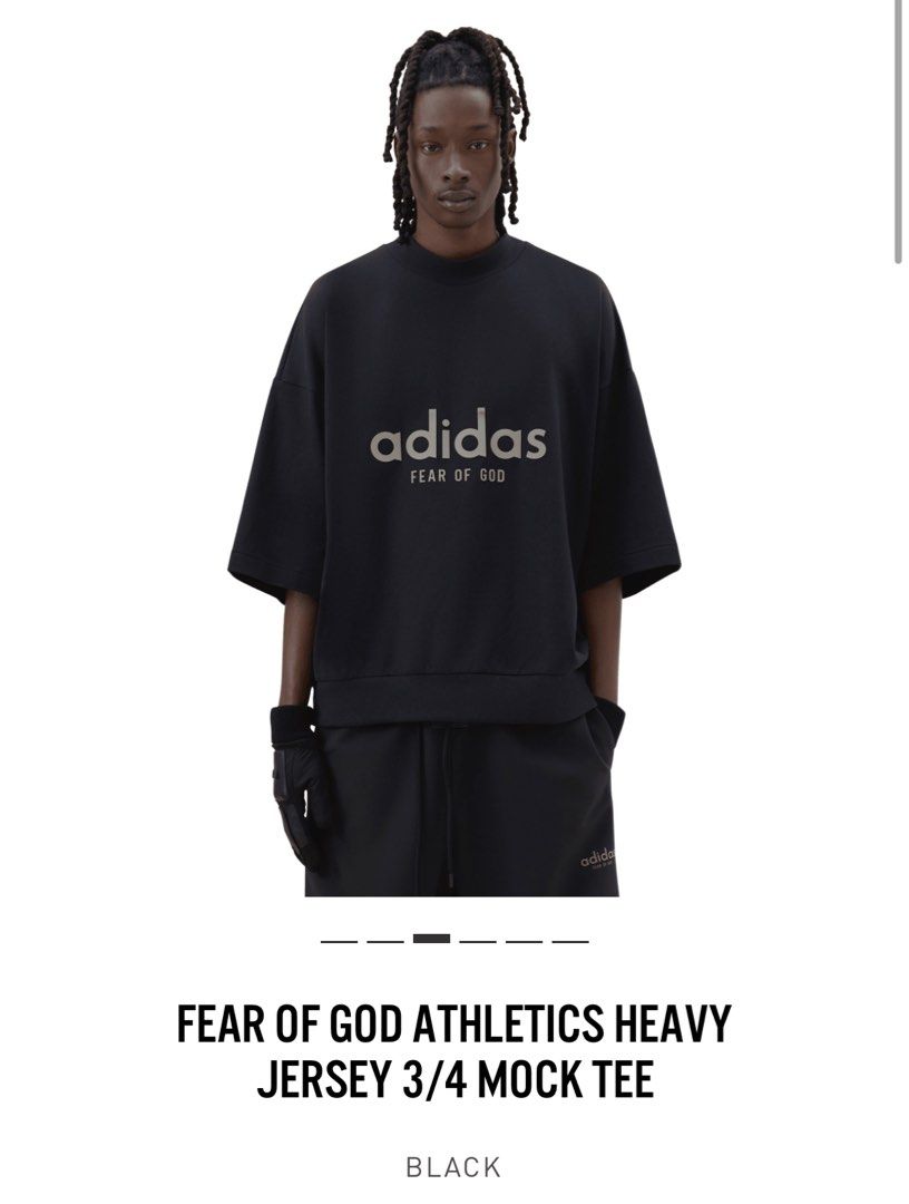 Adidas Fear of God Athletics Heavy Jersey 3/4 Mock Tee