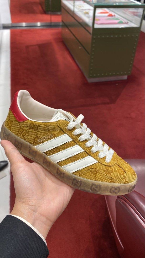 adidas gazelle silver green womens Adidas x Gucci Gazelle Sneaker G