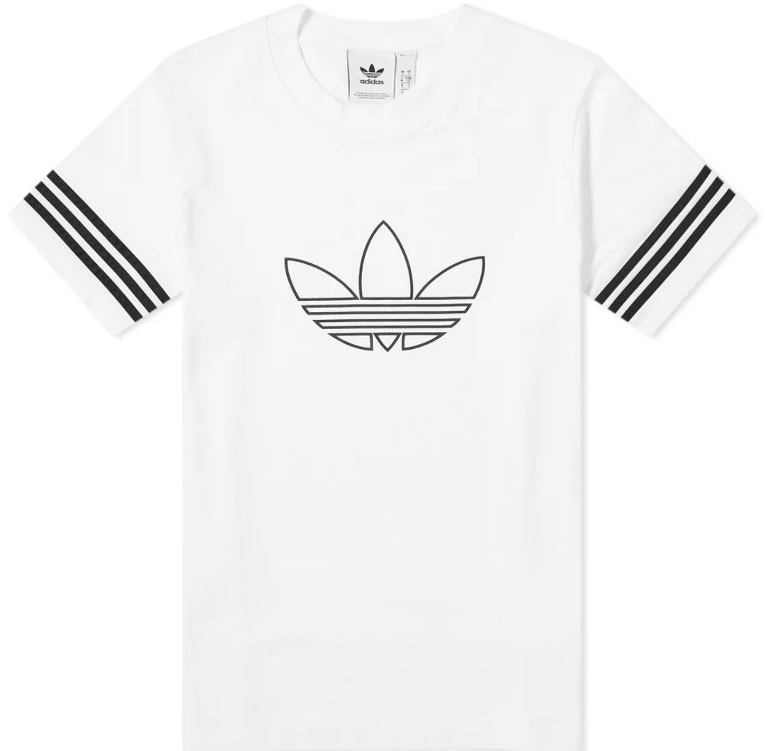 ADIDAS OUTLINE TSHIRT TEE SHIRT WHITE XL unisex Men s Fashion