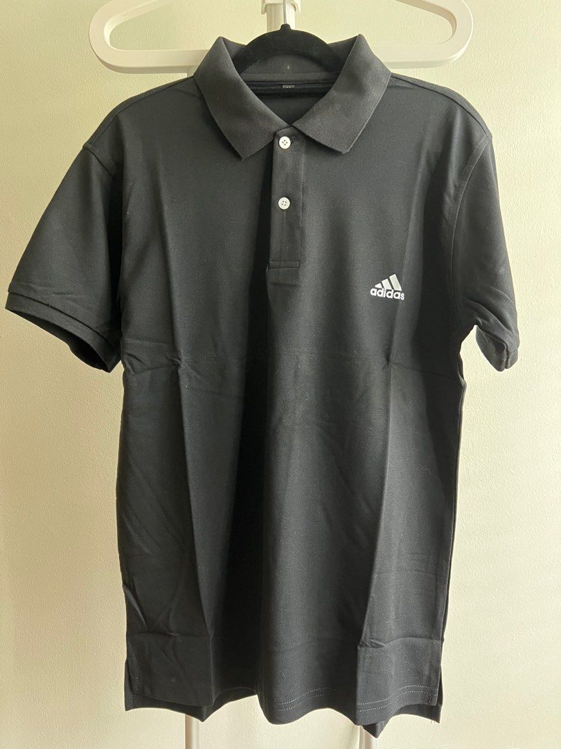Mens black adidas outlet polo shirt