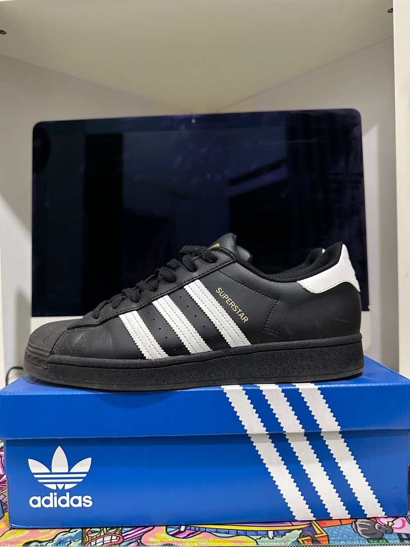 Adidas superstar deals black white original