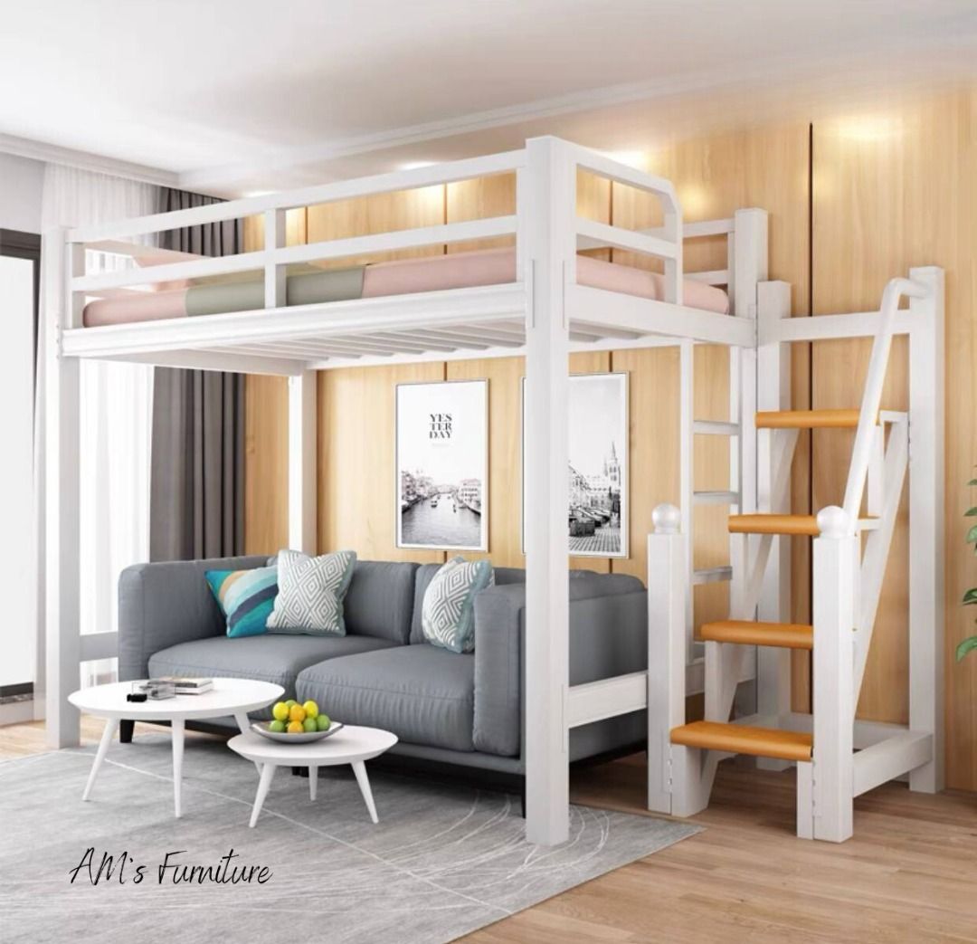 AERIAL Loft Bed Pavilion Wrought Iron Frame, Furniture & Home Living