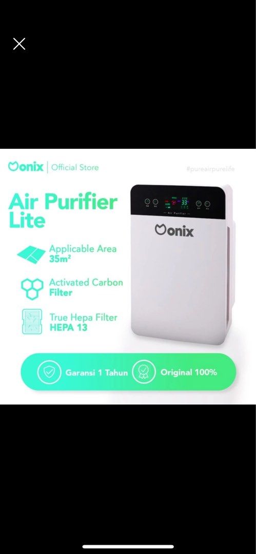 Onix air store purifier lite