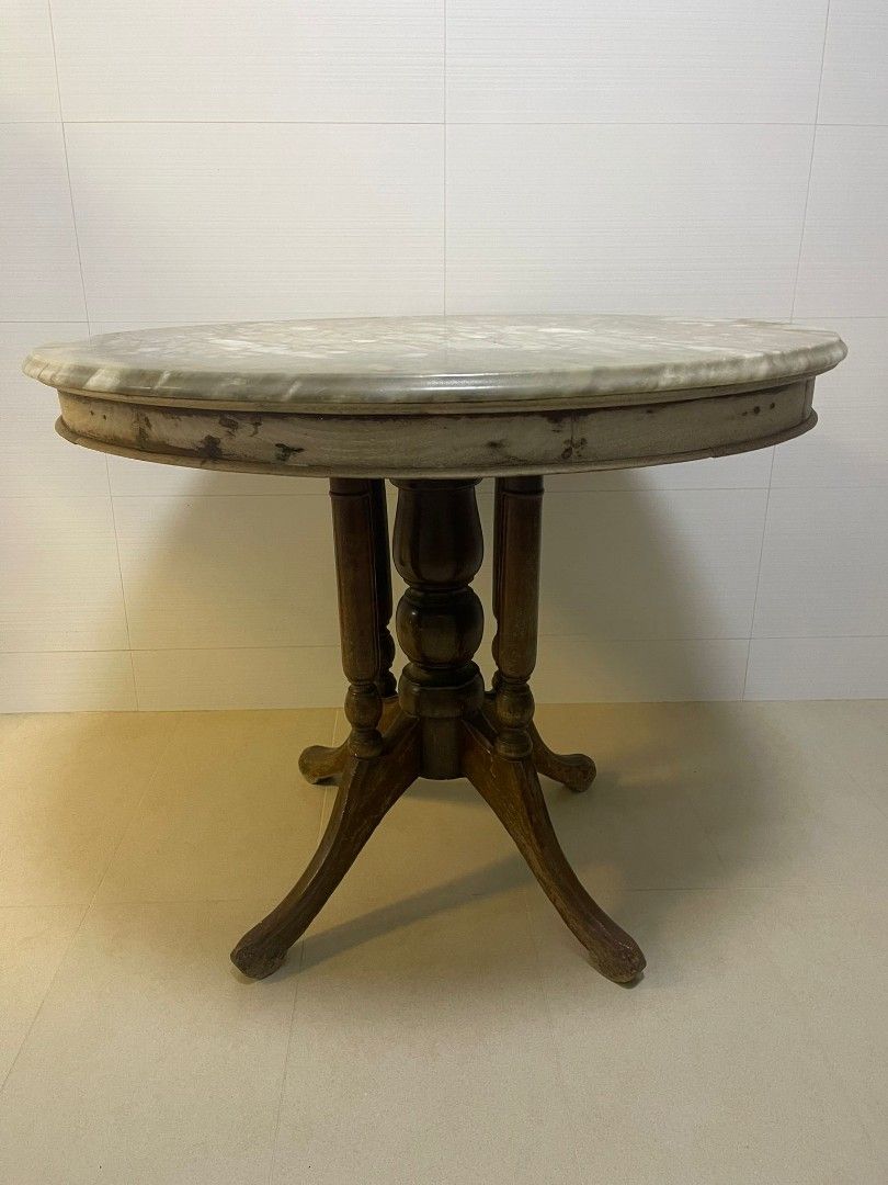 Antique Peranakan Marble table, Furniture & Home Living, Furniture