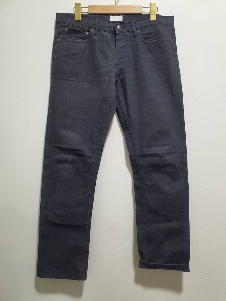 APC BLACK SELVEDGE SLIM FIT JEANS MADE IN MACAU SIZE 35 Men s