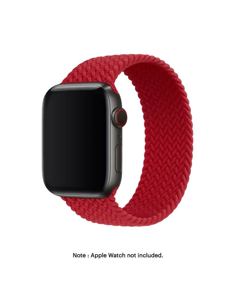 Apple Watch 40mm Size 9 Red Braided Solo Loop Mobile Phones