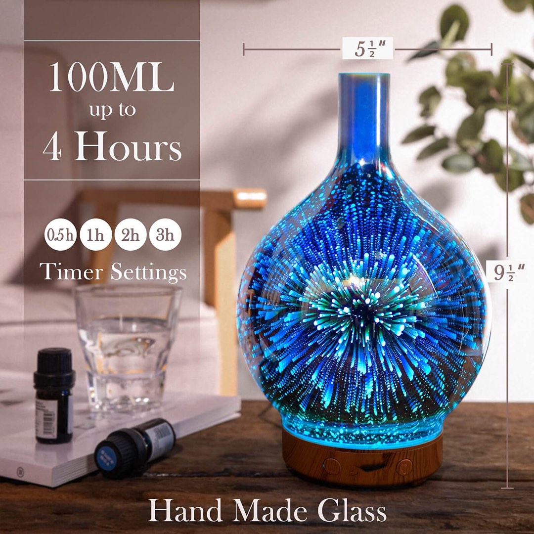 Aroma Diffuser 3D Dreamlike Light Vase with free lily perfume, Beauty ...