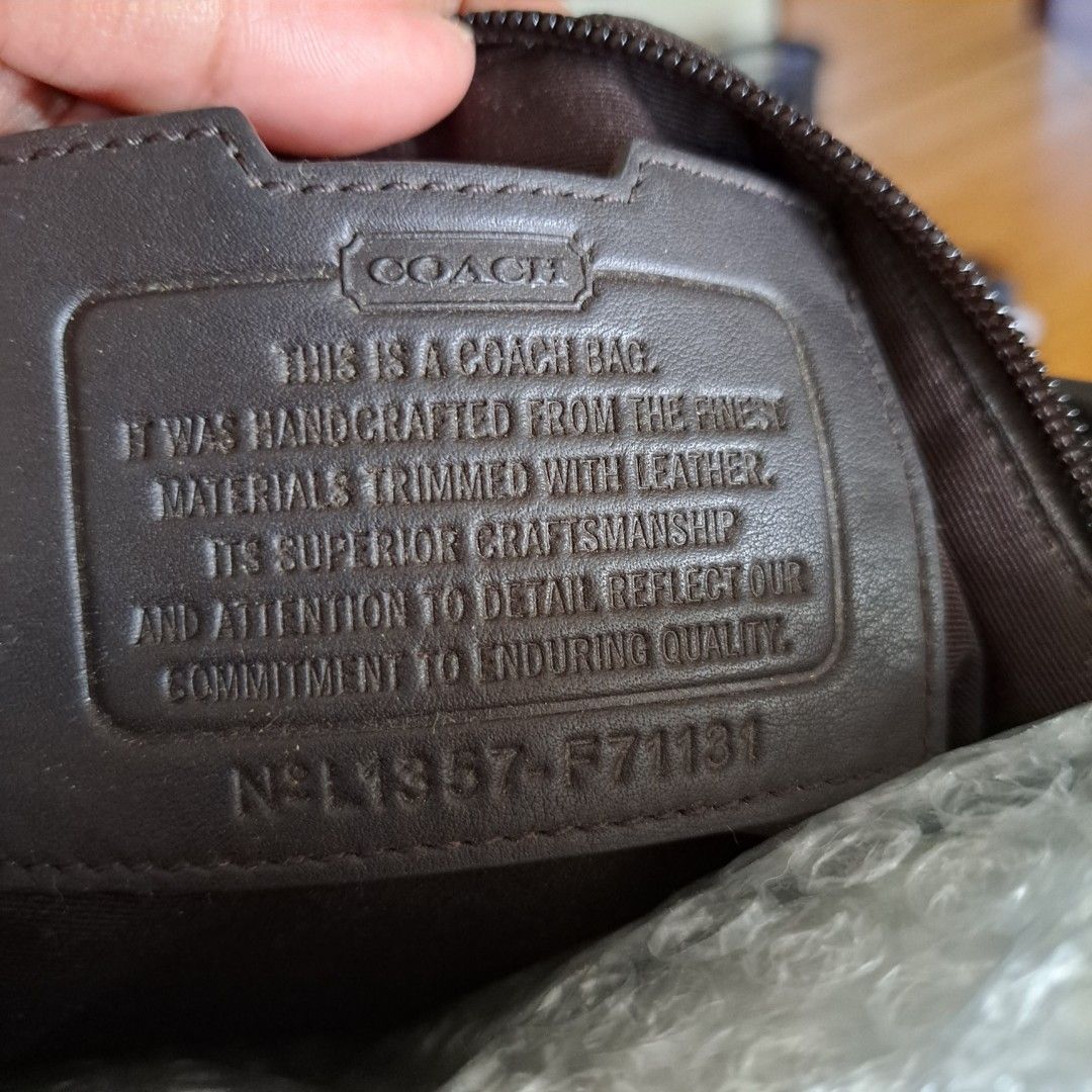 This is a coach bag it was handcrafted from the finest materials store