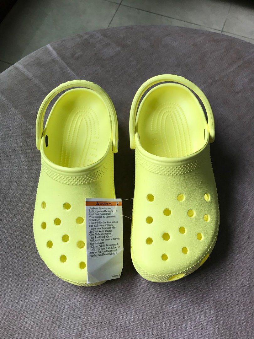 Neon yellow crocs discount