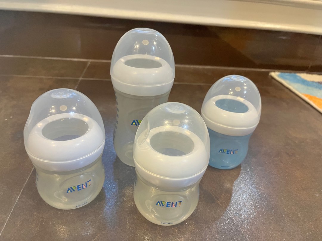 Avent Bottles ( 3 bottles 4oz + 1 bottle 90z, Babies & Kids, Nursing