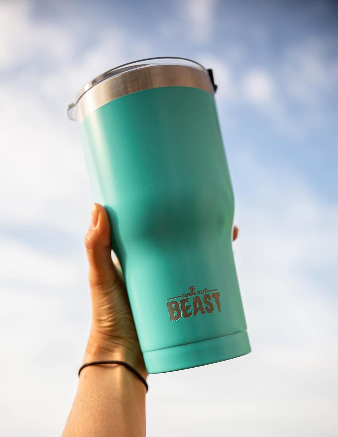 Beast 20 oz Tumbler Stainless Steel Vacuum Insulated Coffee Ice Cup Double  Wall Travel Flask (Aquamarine Blue)