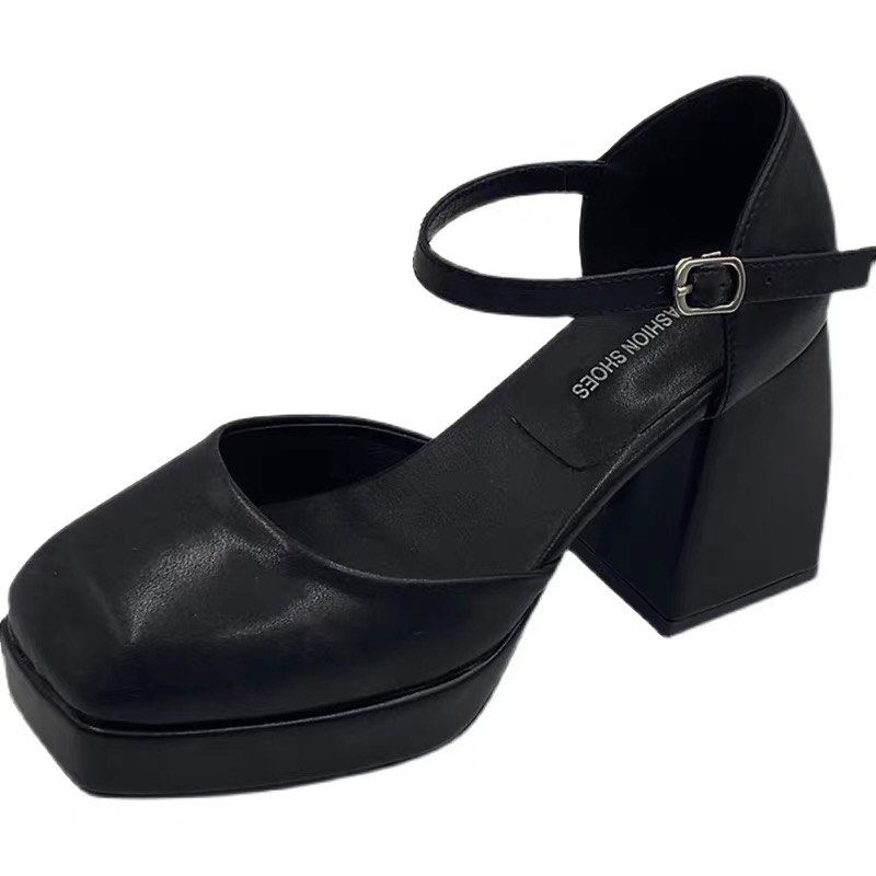 Chunky heels new arrivals closed toe