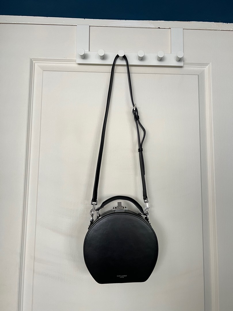 Black round sling bag discount