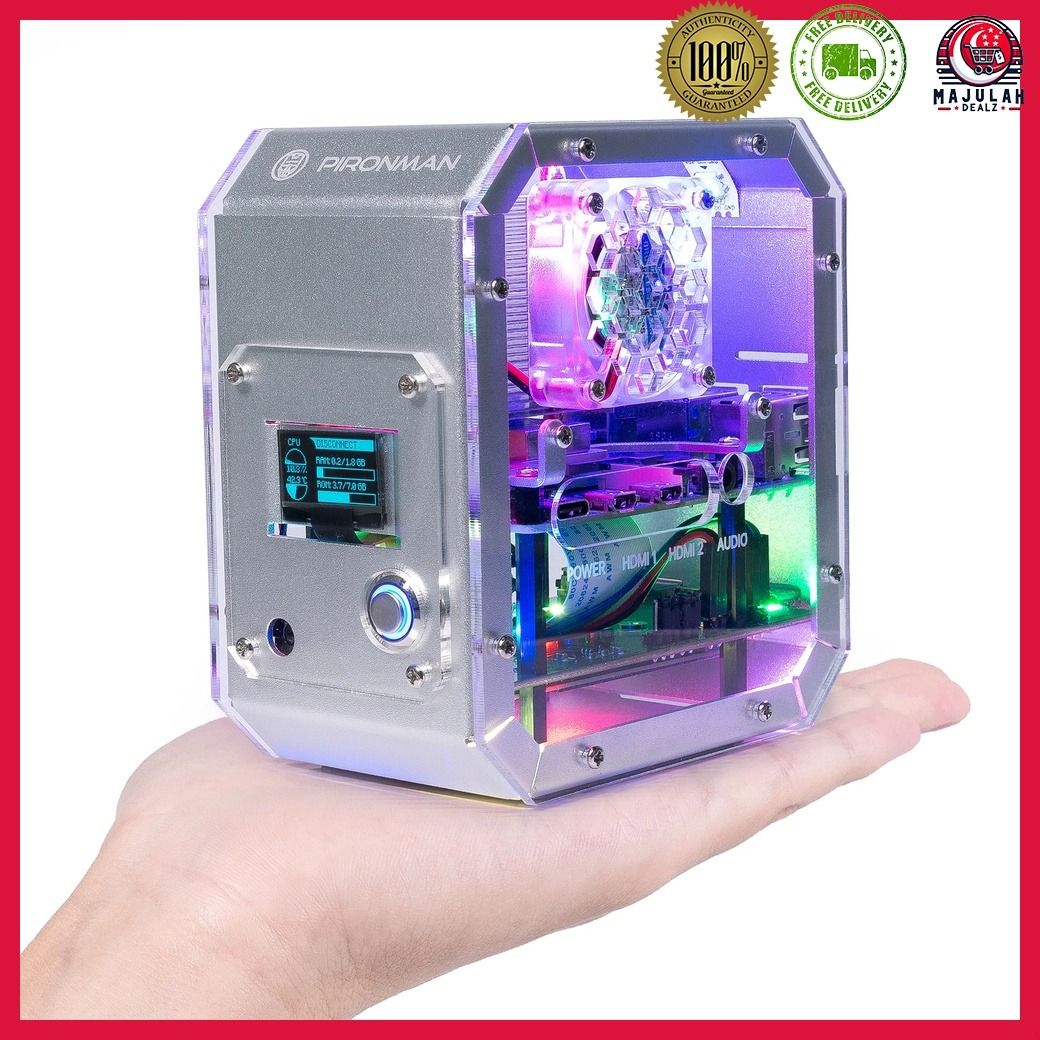 RASBPERRY PI CASE ALUMINUM ALLOY TOWER WITH M.2 SATA SSD EXPANSION
