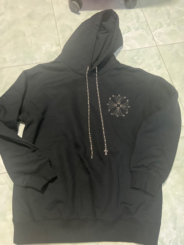 Bnwt chrome hearts Black Hoodie winter sweater S to L ptp 57cm