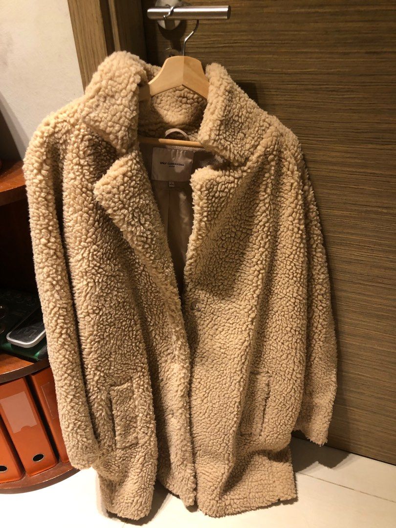 Brown Teddy Fleece Fur Coat Women s Fashion Coats Jackets and