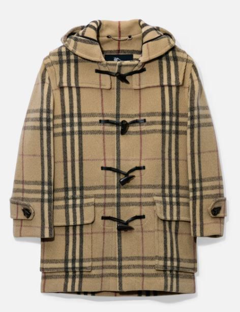 Check duffle coat store