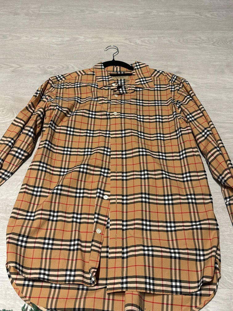 Checkered burberry shirt outlet