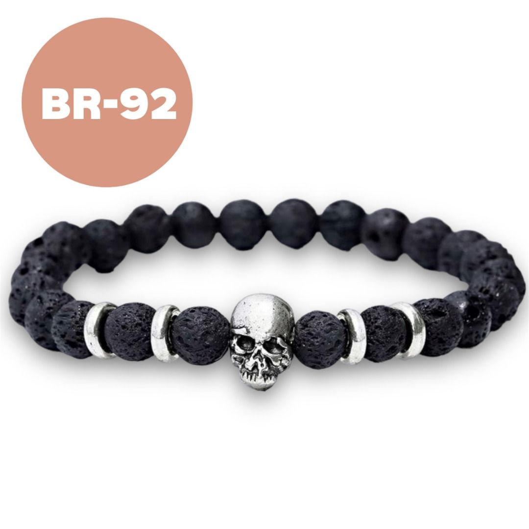 BUY 2 ANY ITEMS FREE DELIVERY MAILING Black Matte Skull Bracelet