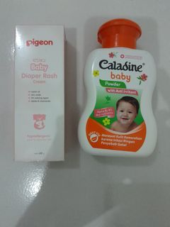 Caladine Powder & Pigeon Baby Diaper Rash Cream Take All