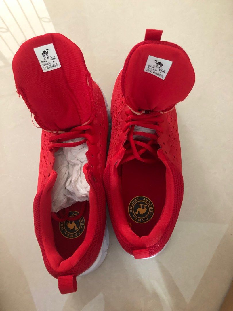 Red sports shoes outlet