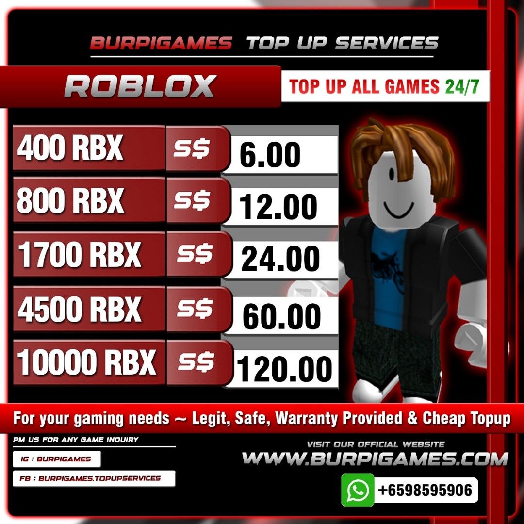 Roblox Gift Card, Video Gaming, Gaming Accessories, Game Gift Cards &  Accounts on Carousell